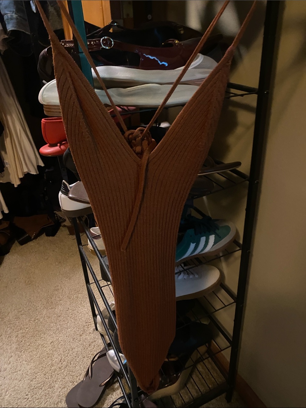 Abercrombie & Fitch Ribbed Brown Tank Top